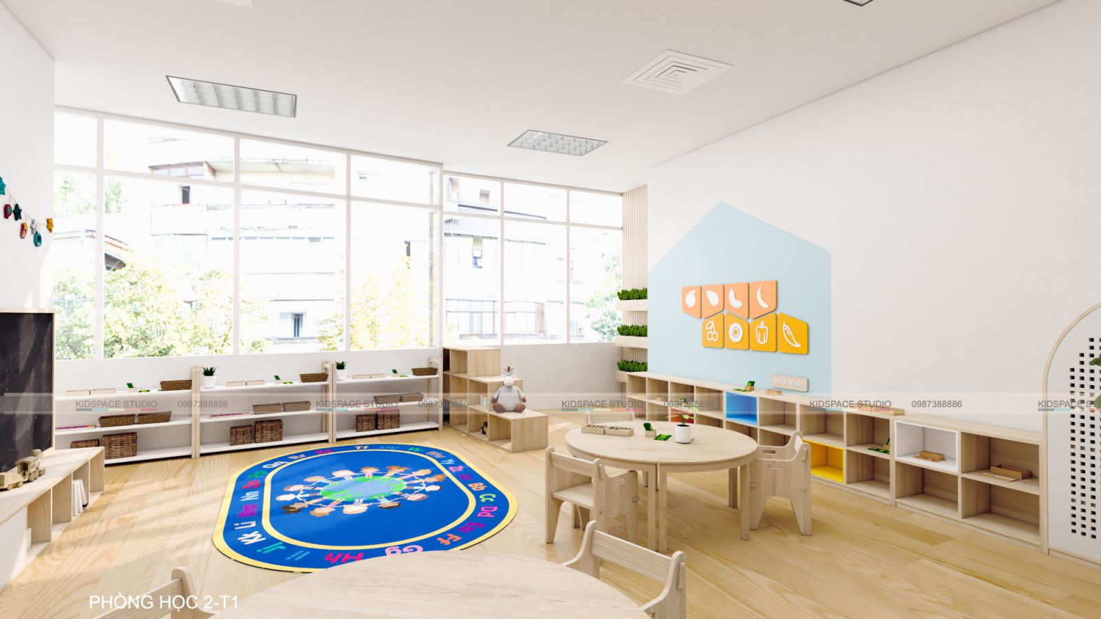 Thiết kế nội thất trường mầm non KIDS & MUSIC STORY