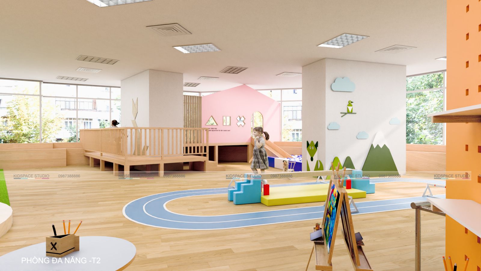 Thiết kế nội thất trường mầm non KIDS & MUSIC STORY