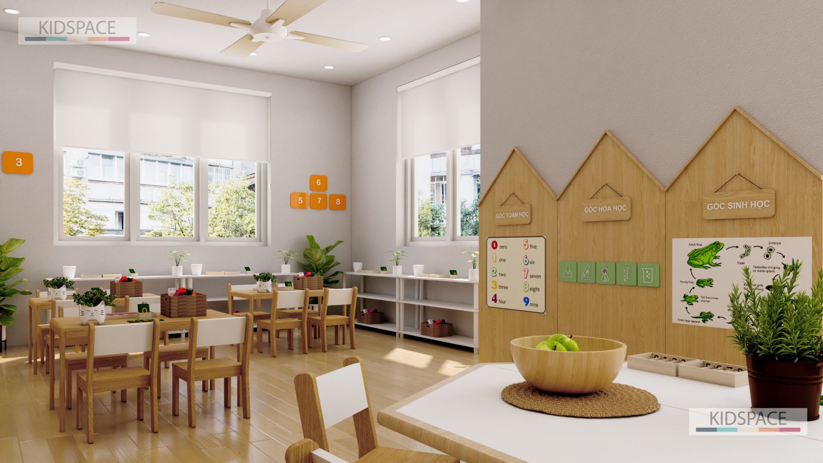 5 gợi ý thiết kế nội thất mầm non khu vực phòng học cực kỳ dễ thương