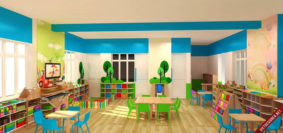 Thiết kế nội thất ph&ograve;ng học mầm non