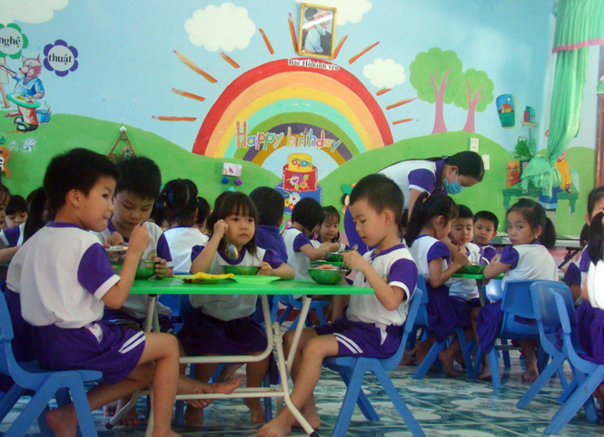 Tiêu chuẩn bếp ăn một chiều trường học mầm non