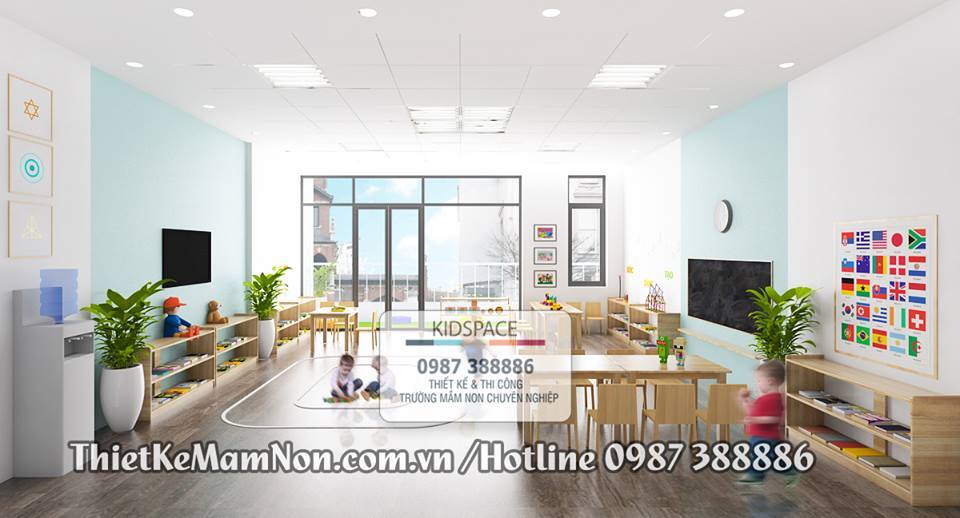 thiết kế mầm non tư thục kinder house